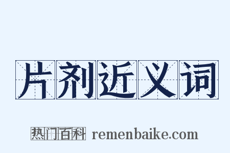 片剂近义词是什么意思的图片